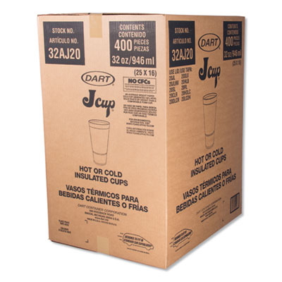 Dart J Cup Foam Hot/Cold Cups, 16 Oz., White, 1000/Carton (16J16)